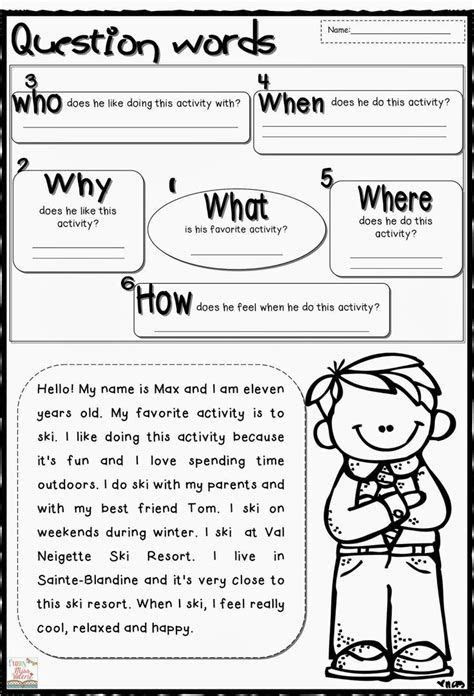  wh question worksheets reading comprehension