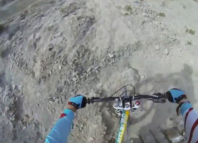 Down in one: One more than one occasion the bike drops dramatically as the ground seems to disappear