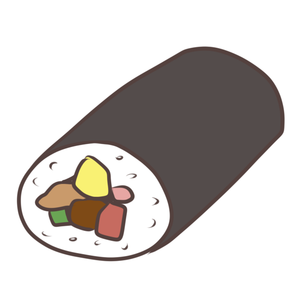 恵方巻きのイラスト かわいいフリー素材が無料のイラストレイン