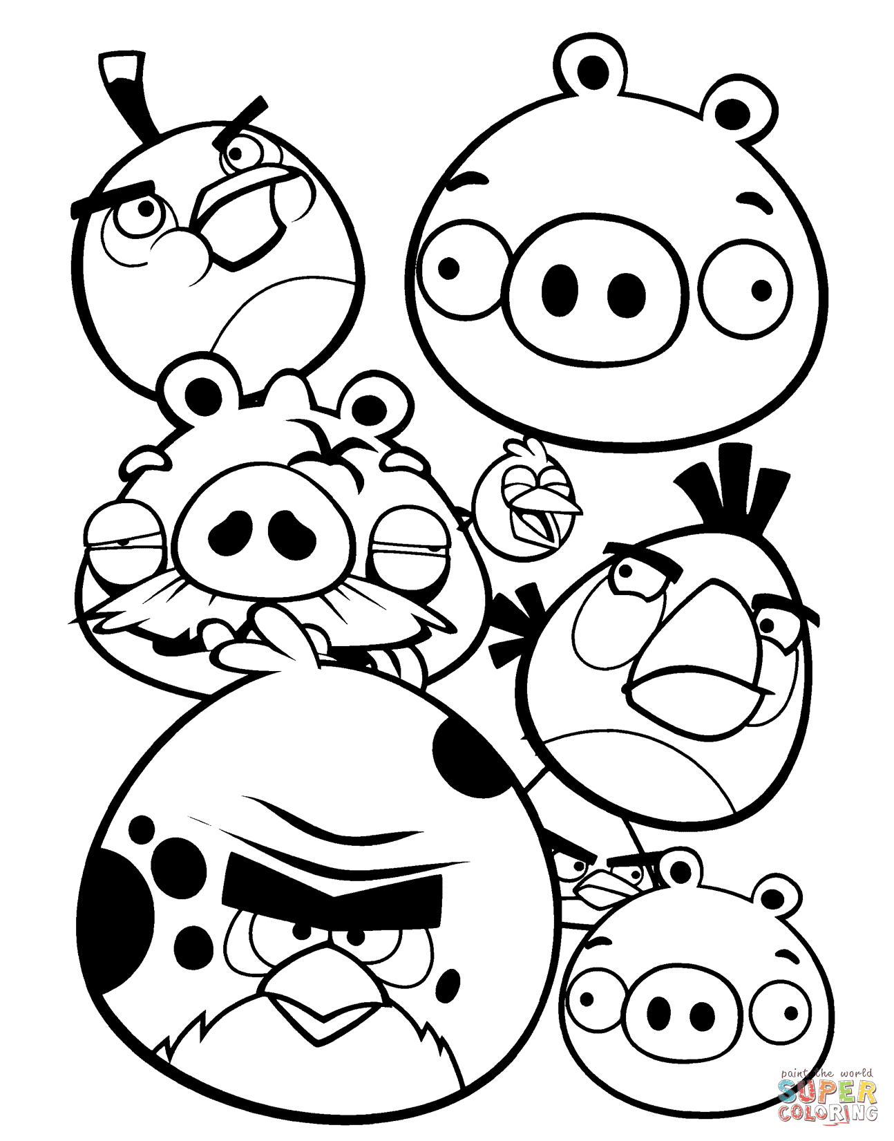 Download Angry Birds coloring page | Free Printable Coloring Pages