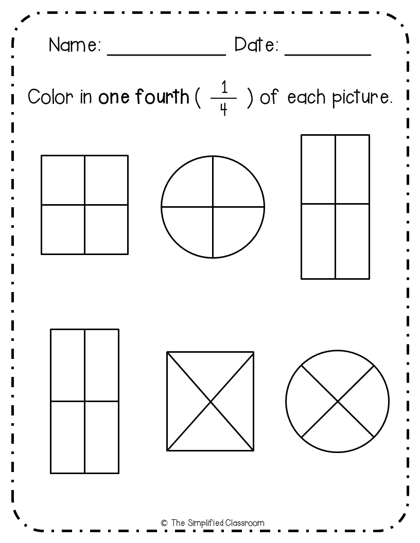 first grade math fractions halves otosection