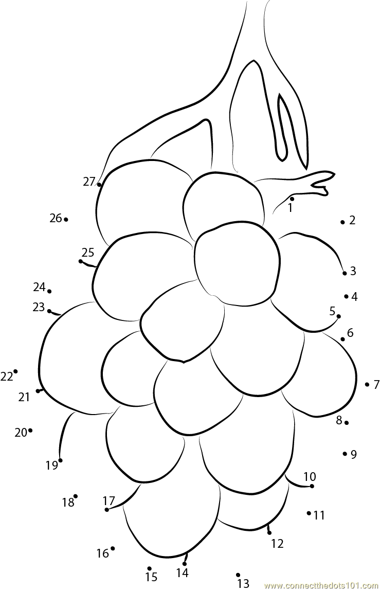  Dots Blackberry Fruit Up Fruits gt; Blackberry  dot to dots for kids