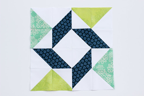 Half-Square Triangle Block of the Month September Quilt Block Tutorial - In Color Order