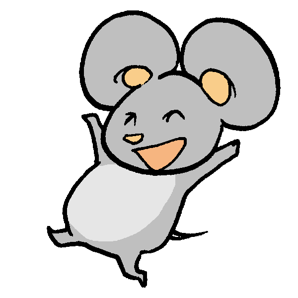 ねずみやったーのイラスト かわいいフリー素材が無料のイラストレイン