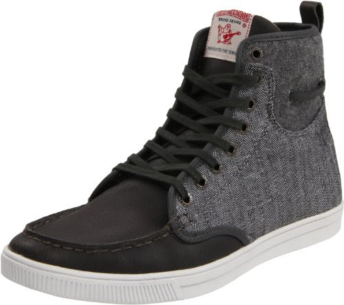 True Religion Men's Lamond Flannel Sneaker,Dark Grey,9 M US