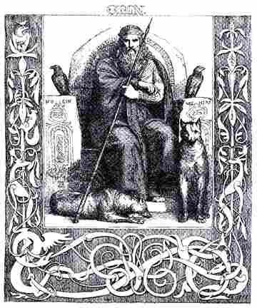 Odin on his throne