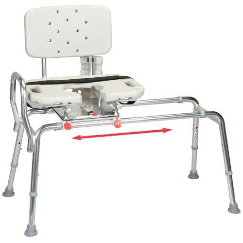 Snap-N-Save Sliding Transfer Bench with Cut-Out Swivel Seat - Regular - 37663 On Sale