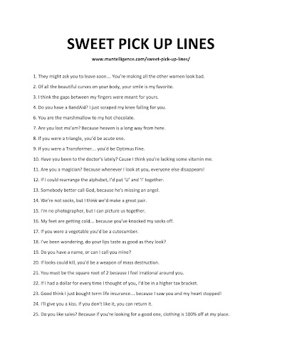 smoothest cute smoothest pick up lines