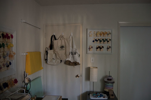 work room, east wall