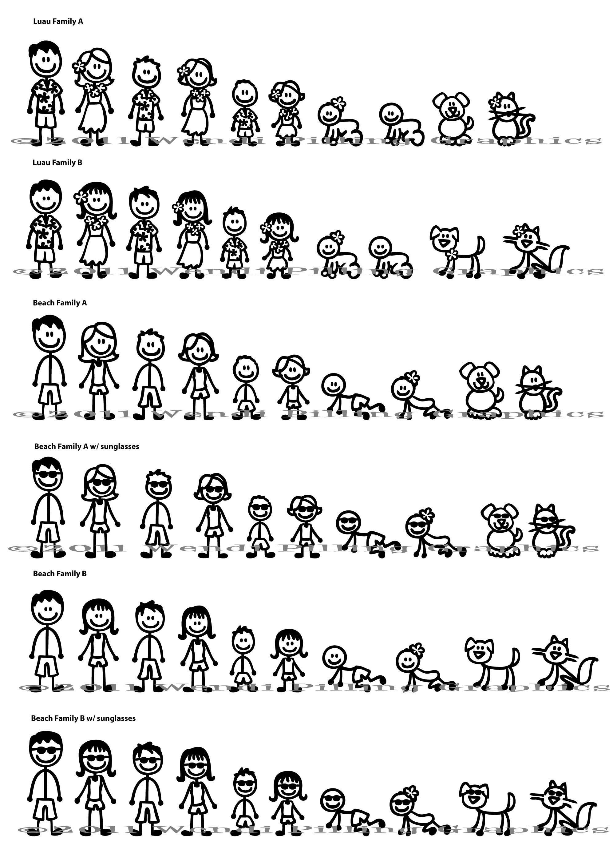 Download Stick People Family - Cliparts.co