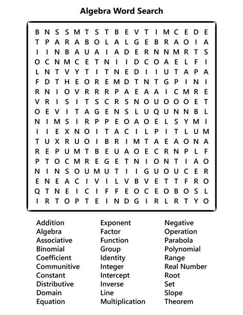  math word search free printable