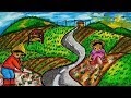 Mewarnai Pemandangan Sawah Dan Gunung - Anak Sd Gambar Pemandangan Gunung Dan Rumah Rumah Joglo Limasan Work - Gambar pemandangan gunung dan sawah yang mengagumkan dan wajib awak.