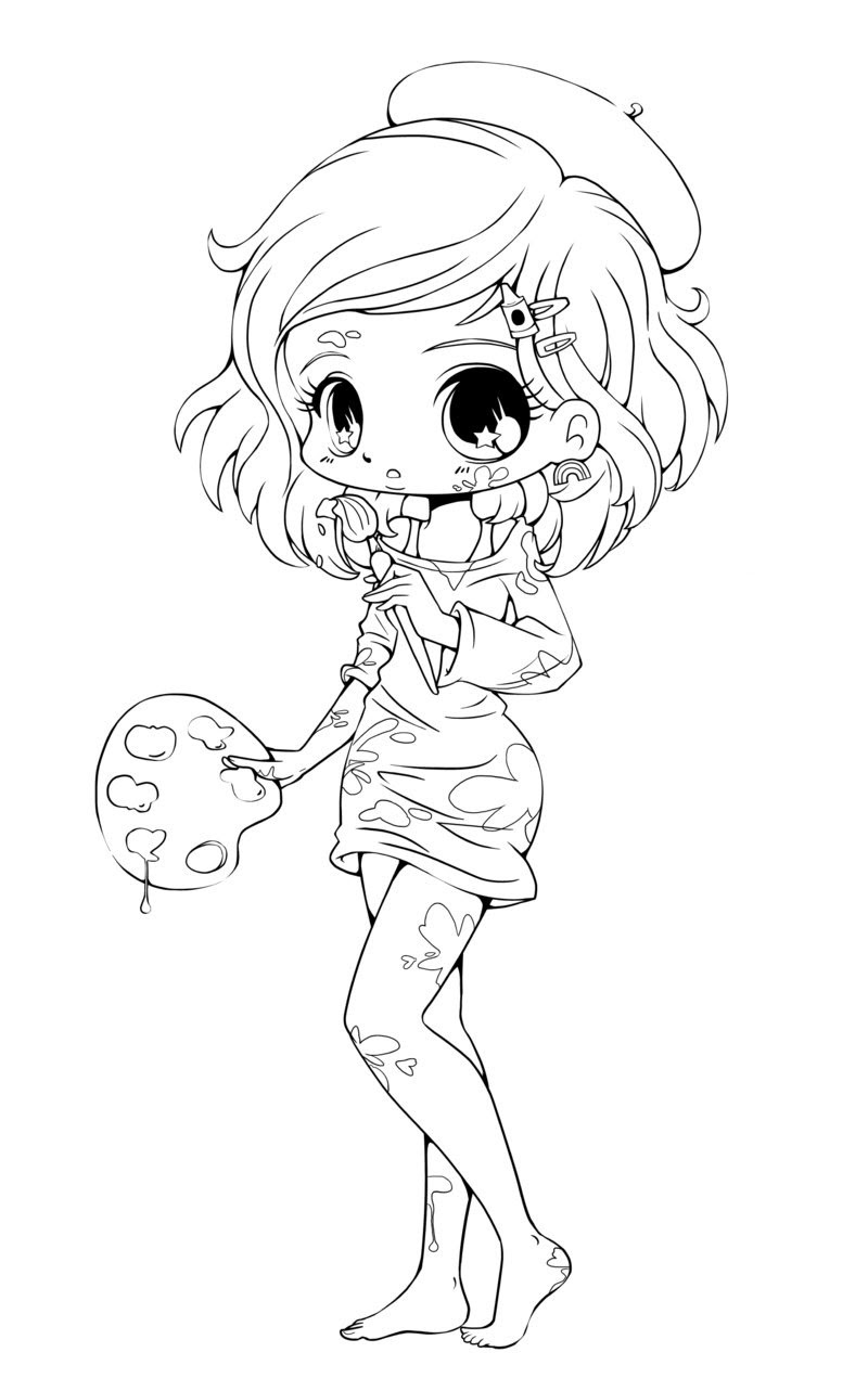 chibi coloring pages to download and print for free