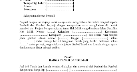 contoh surat pembatalan perjanjian jual beli tanah