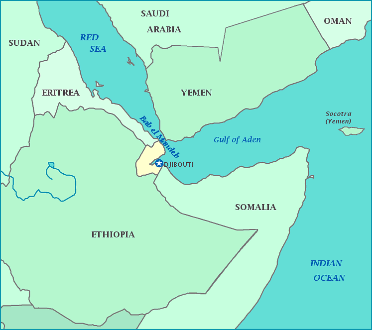 Map of Djibouti