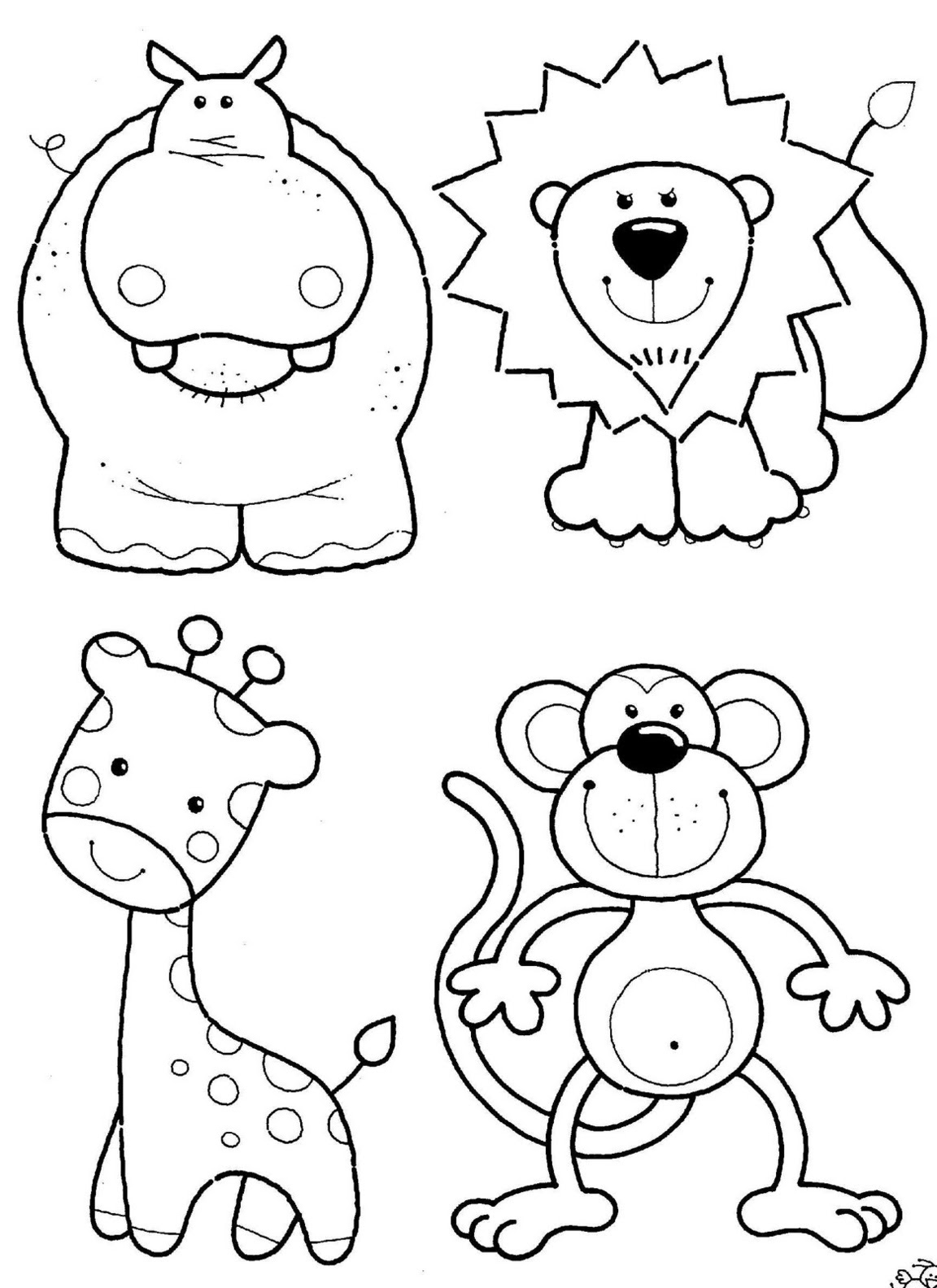 Download Jungle animal coloring pages to download and print for free