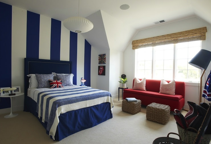 Navy Headboard - Contemporary - boy's room - Lynn Morgan Design
