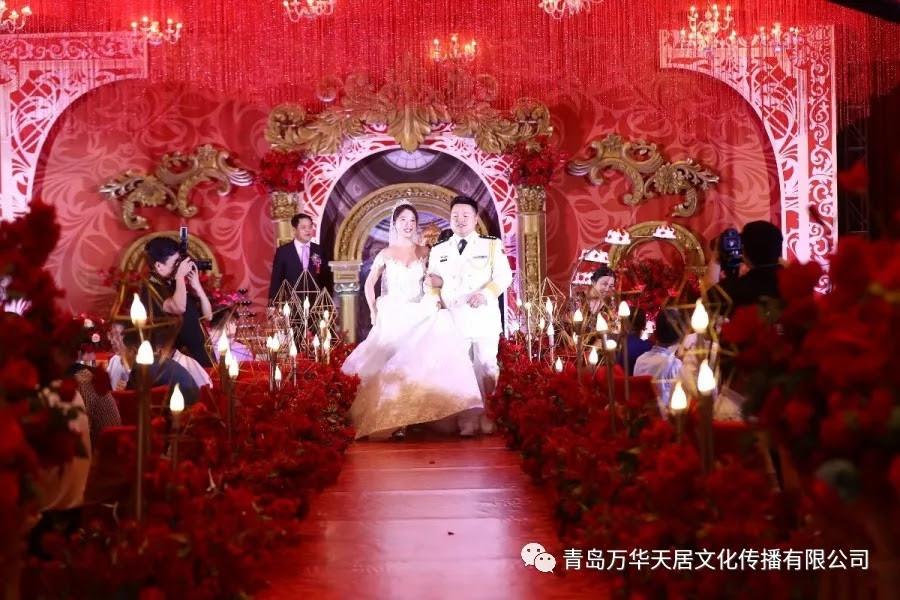 红色为主题的婚礼