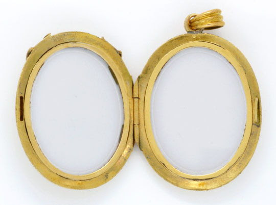 Original-Foto 4, ANTIKES MEDAILLON GELBGOLD, FLUSSPERLEN, EMAILLE LUXUS!