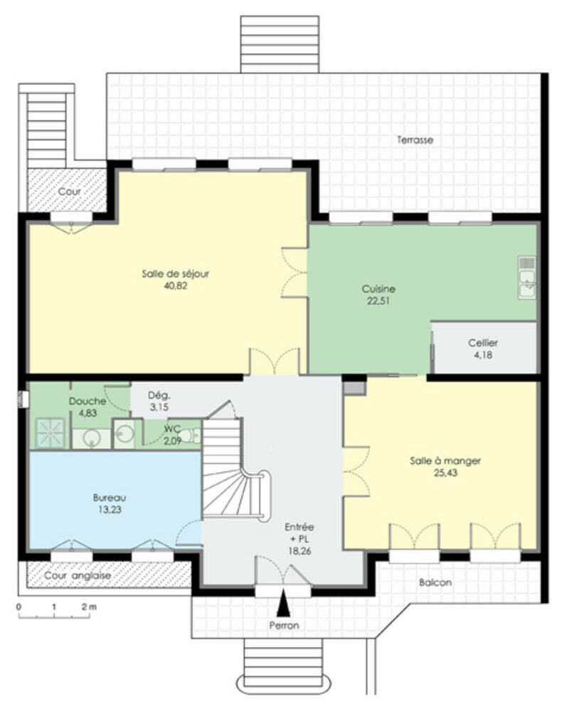 plan maison a etage vide rdc 17813