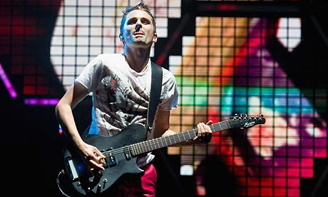 Matt Bellamy of Muse at Glastonbury 2010