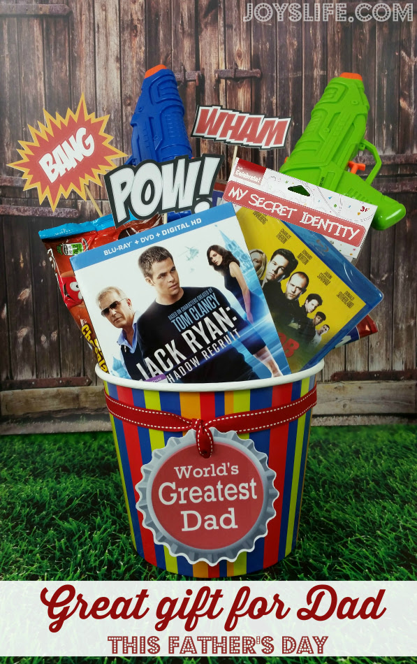 Action Movie Themed DVD Gift Basket for Dad this Father's 
