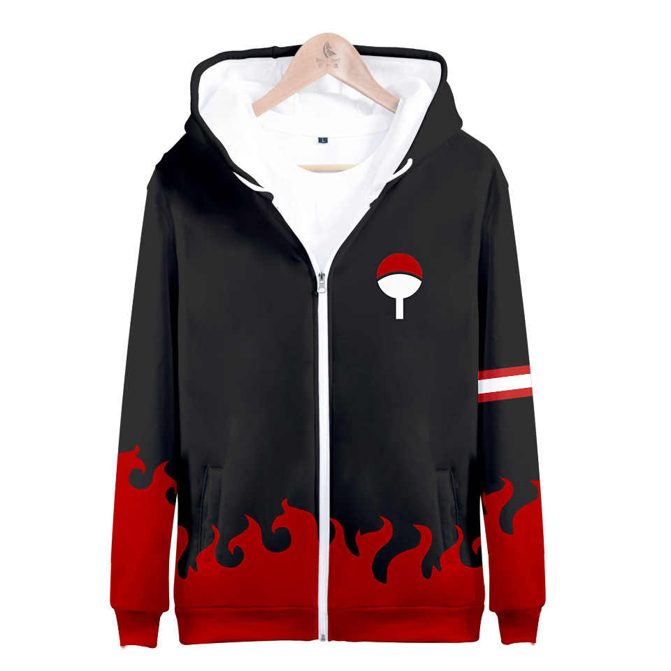 Anime Naruto Ropa Uchiha Sasuke Otoño Invierno Cremallera