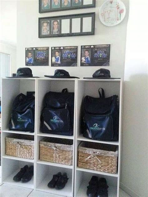 school bag storage ideas garage entryway school