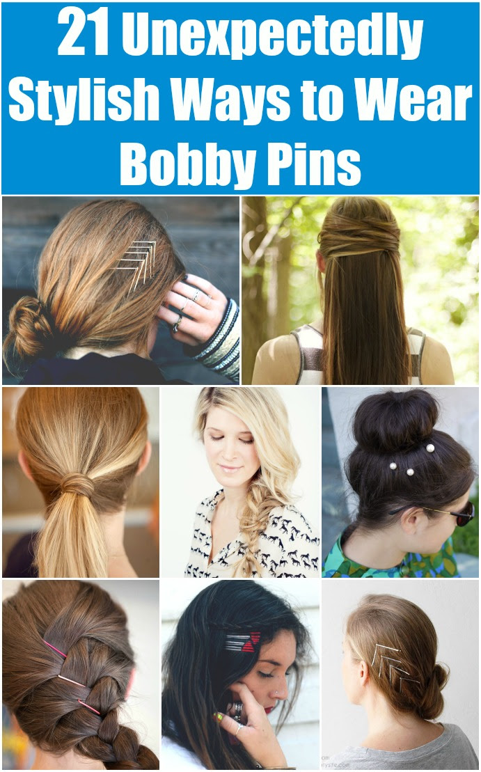 21 Unexpectedly Stylish Ways to Wear Bobby  Pins  DIY Crafts