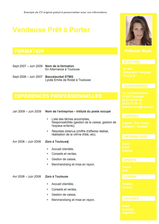 Exemple cv drh gratuit - CV Anonyme