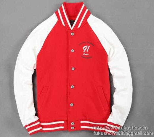 新入荷 17秋冬 Evisu エヴィス Vネック ジャケット メンズ 上着 レッド 冬服 メンズ