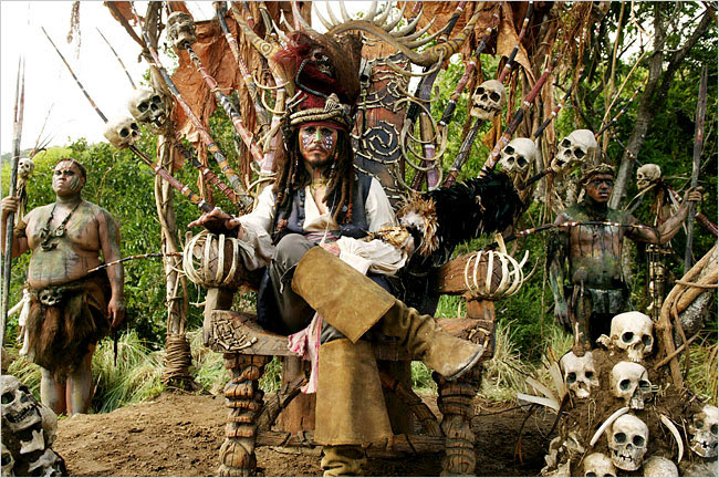 Johnny Depp returns as the pirate Jack Sparrow in "Pirates of the Caribbean: 