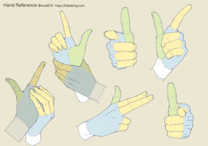 手のイラスト資料集 Hand Reference Hato King