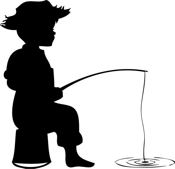 Download fisherman boy silhouette clipart - Clipground