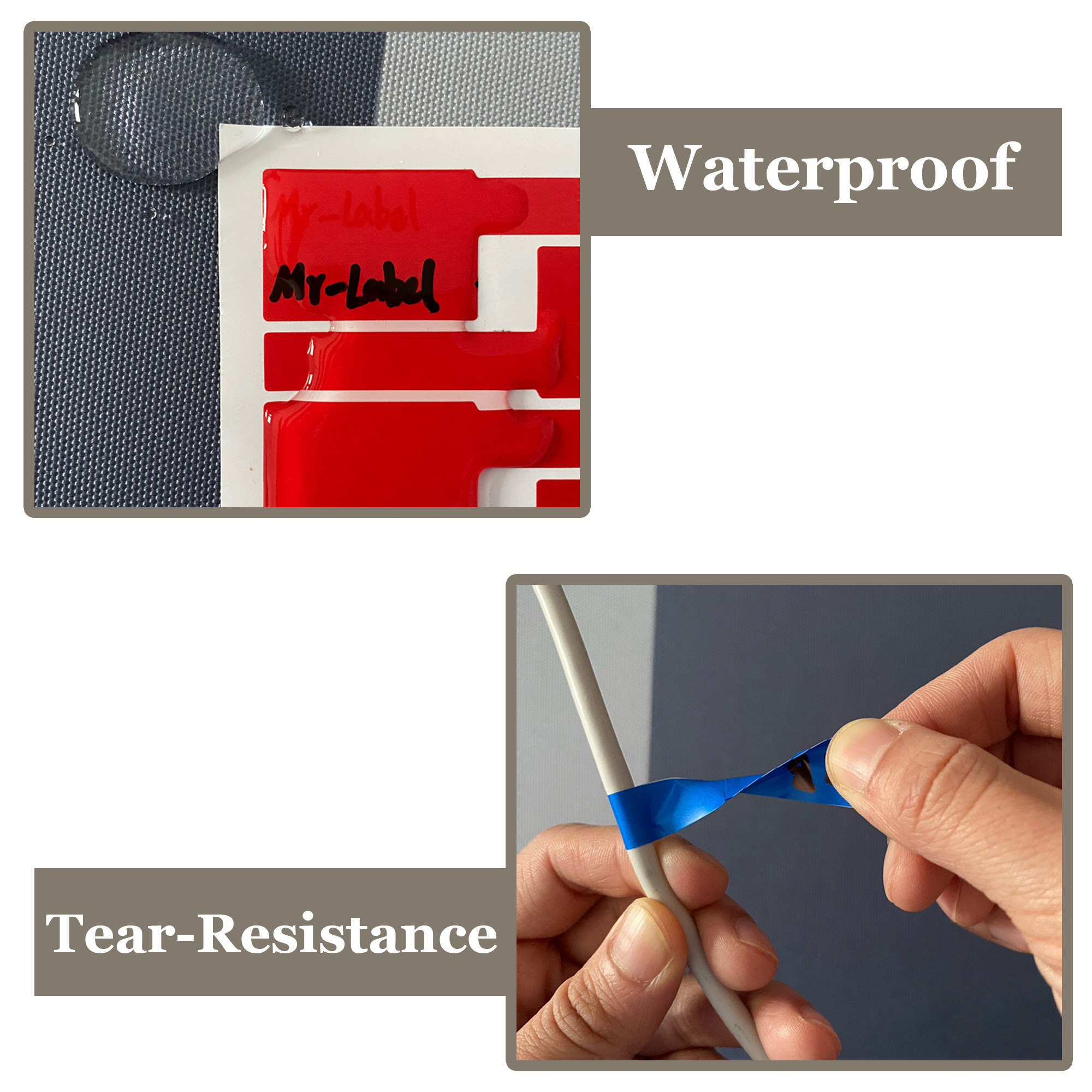 Mr-Label Self-adhesive Cable Label – A4 Sheet – Waterproof ...