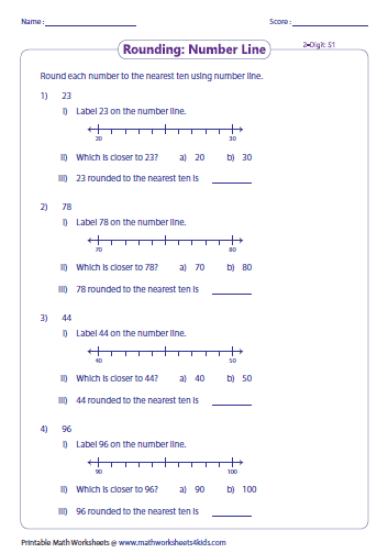 Rounding Worksheets