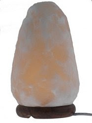 7.5-inch - Indus Classic SuperNatural Himalayan Natural Crystal Rock Salt Lamp 6 ~ 8 Lbs With Free Cord, Bulb, Solid Wooden Base