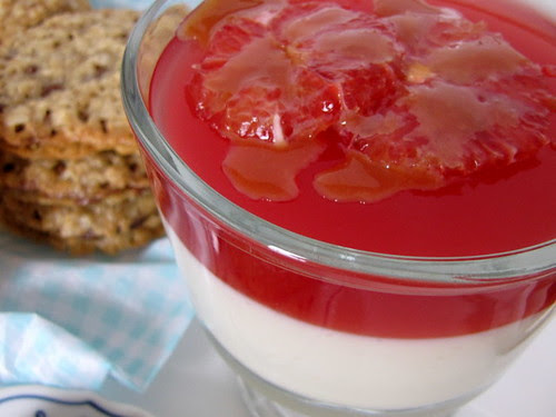 Panna Cotta with Blood Orange Gelee