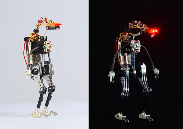 Miniature Toy Robots Made from Recycled Electronic Components toys robots recyling 