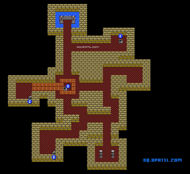 王家の墓 マップ Dq4 全ての町 ダンジョンのマップ一覧 Fc版ドラゴンクエスト4 完全攻略 Dragon Quest4 ゲーム攻略メモ
