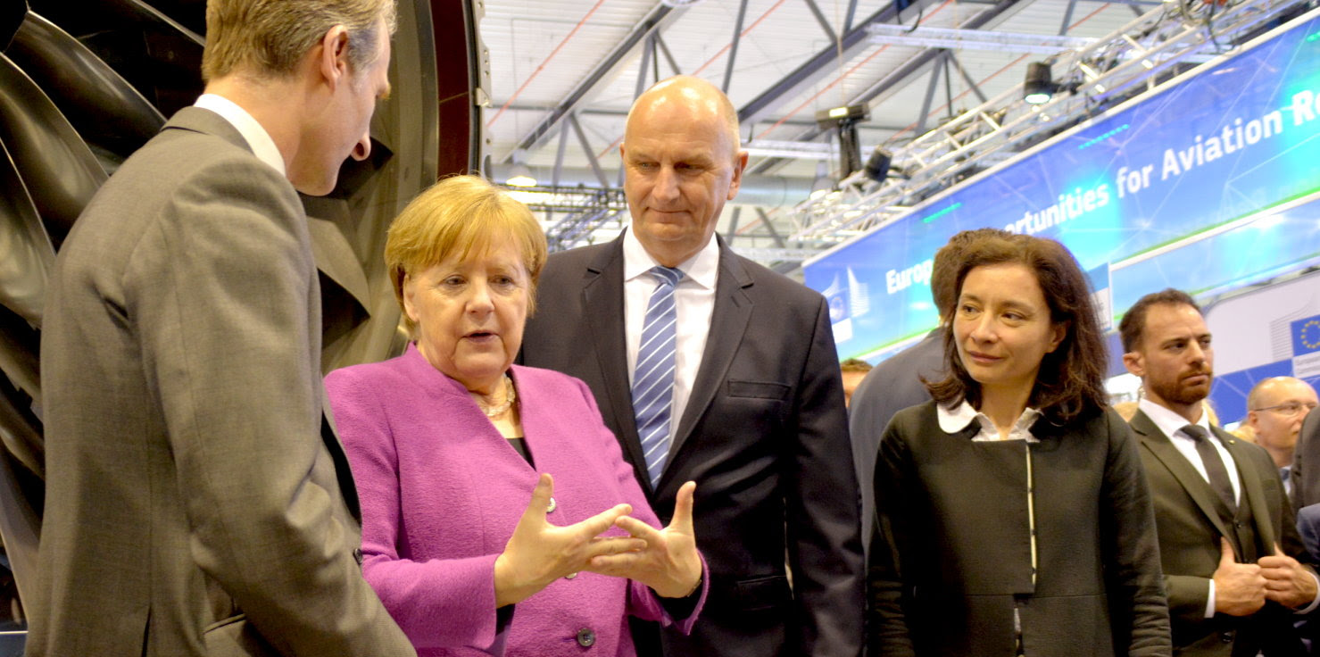 Rolls-Royce ILA 2018 Angela Merkel #TrentXWB