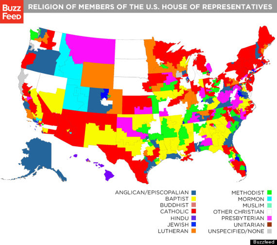 Map Of United States By Religion religion map