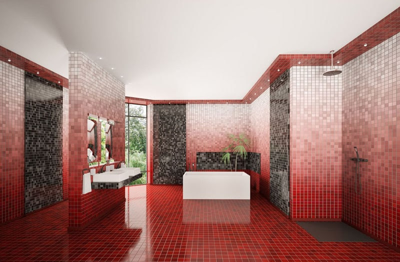 20 Red Bathroom Design Ideas