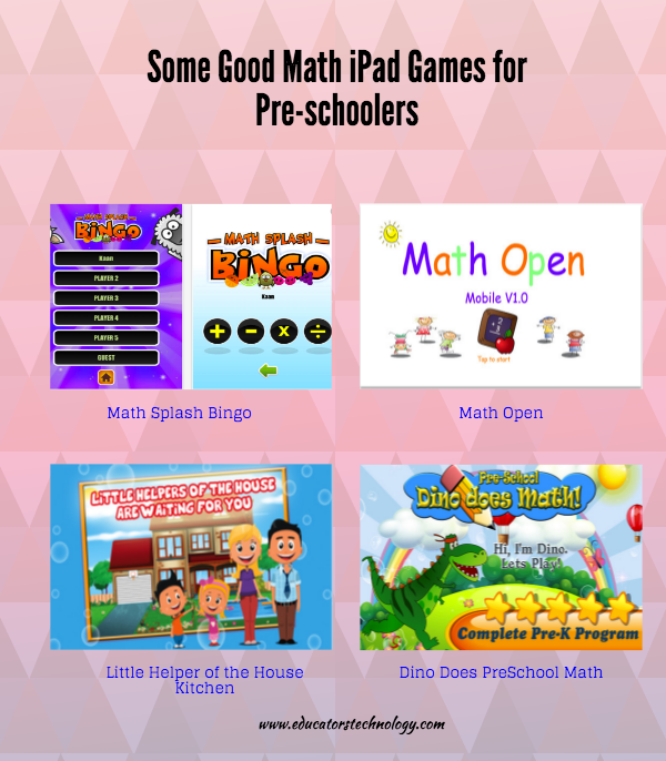 s collection nosotros are sharing amongst yous to a greater extent than or less first-class iPad apps designed specifically for pr Human Tech - four Good Math iPad Games for Pre-schoolers