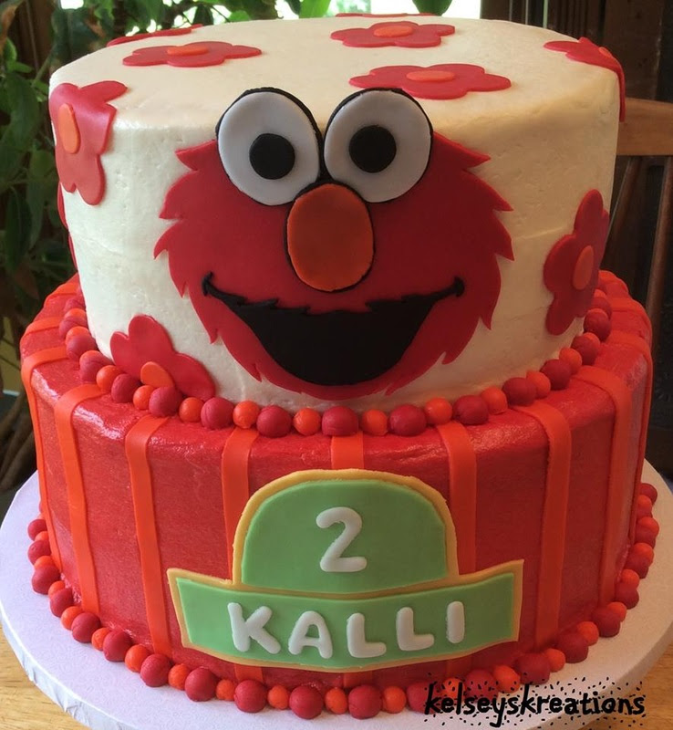 Paint And Crayons 2 Tier Birthday Cake 2 Tier Elmo Birthday Cake