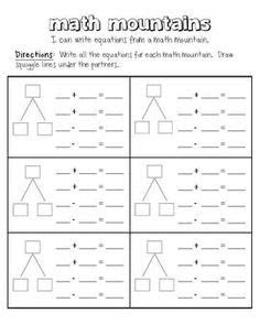 This learning exercise requires finding the missing number in the equation using addition and subtraction. 12 best images of mountain math worksheet template math mountain