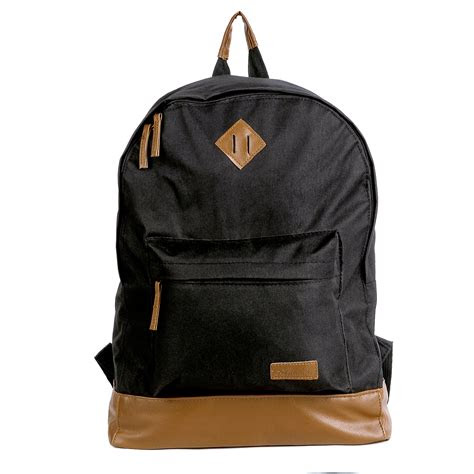 retro canvas backpack satchel rucksack school bag bookbag