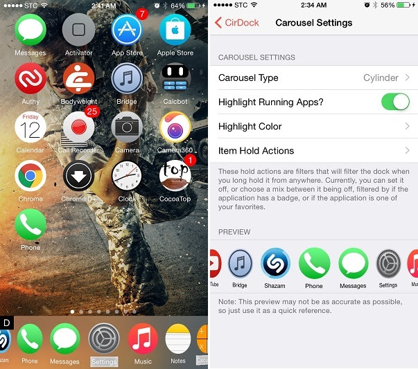 CirDock tweak