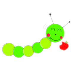イモムシイラスト Lineスタンプ もーえ