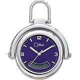 Colibri Silvertone Quartz Digital Pocket Watch Tech Design PWS09013